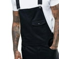 thumbnail image 6 of Men's Denim Bib Overalls Fashion Jumpsuit Workwear Slim Fit Dungaree Pants Jumpsuit with Pocke, 6 of 7