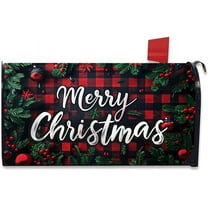 Christmas Mailbox Cover Magnetic Standard Size 21 X 18 Winter Christmas Waterproof Post Box Cover Wraps Garden Yard Decor for Outdoor