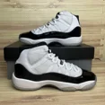 thumbnail image 2 of Ni - ke Ni - ke Air Jordan Retro 11 XI GS Concord 2018 White Black 378038 100 Size 4.5Y, 2 of 5