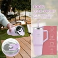 thumbnail image 4 of 40 oz Tumbler With Handle and Straw Lid Double Wall Vacuum Reusable Stainless Steel Insulated Water B Travel Mug Cup Gifts for Women Men, 4 of 4