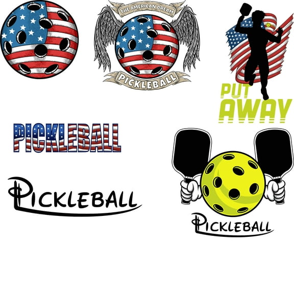American Pickleball Sticker Set – Durable, Waterproof Vinyl Decals