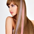 thumbnail image 3 of 15pcs Colored Clip in Hair Extensions Straight Women Hair Extensions with Clips, 3 of 6