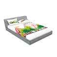 thumbnail image 2 of Ambesonne Colorful Fitted Sheet & Pillow Sham Set, Circus Carnival Scene, Full, Multicolor, 2 of 2