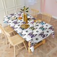 thumbnail image 2 of French Bulldog with Glasses White Rectangle Tablecloth 60"x120",Waterproof Polyester Rectangle Table Cloth, Wipeable Spillproof Polyester Tablecloth for Dining, Camping, Indoor and Outdoor, 2 of 6