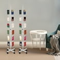 thumbnail image 4 of 6-Tier 32-Pocket Rotating Iron Greeting Card Stand - Mobile Display Rack with 4 Wheels, 4 of 14