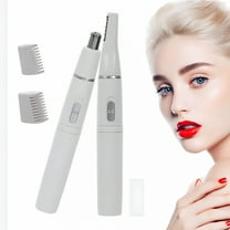 FACEGA 2-in-1 Rechargeable Eyebrow and Nose Hair Trimmer for Women and Men,Precision Nose Clippers Ear Eyebrow Nose Hair Removal Grooming Kit (White)