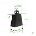 thumbnail image 1 of 4-Inch Metal Cowbell: Durable Percussion Accessory for Drum Kits, Easy Installation, Compact Design, Enhanced Sound Quality – Ideal for Professional & Hobbyist Musicians (Size Option Available: 4 to, 1 of 3