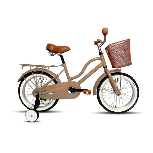 Bicicleta Black Panther Santorini R16 Equipada Con Canasta Beige
