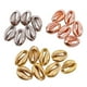 thumbnail image 4 of EeaseMX 50 cuentas de concha electrochapada dorada de 15 mm, conchas cauri naturales para hacer pulseras y tobilleras (doradas), 4 of 7