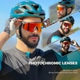 thumbnail image 3 of KAPVOE Photochromic Cycling Glasses MTB Clear Mountain Bike Sunglasses Transition Goggles Sports Baseball Running, 3 of 4