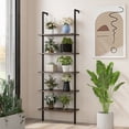 thumbnail image 4 of Gymax 2 PCS 5 Tier Ladder Shelf 71'' Wall-Mounted Bookshelf Display Storage Organizer, 4 of 9