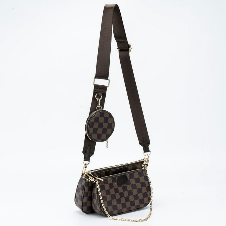 louis vuitton look like handbags for women black and brown check