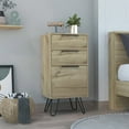 thumbnail image 2 of Canddidliike Light Dresser, 3 Drawer Storage Organizer Tall Chest of Drawer for Bedroom Hallway, Hairpin Legs, Light Oak, 2 of 7