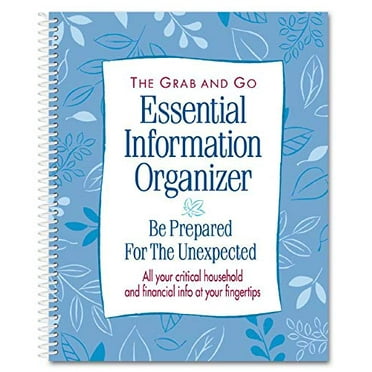 The Essential Information Organizer - All Of Your Critical Household and Financial Information In One Place - Spiral Bound 10x8