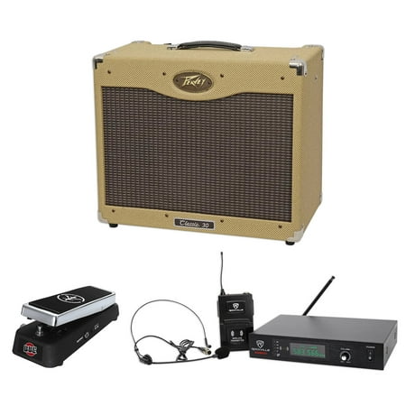Peavey Classic 30 112 30w Tube Guitar Amplifier+Wah Pedal+Wireless (Best Tubes For Peavey Classic 30)