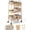 Brown, variant on 3-Tier Rolling Utility Cart with 4 Woven Baskets, Diaper Book Snack Cart, Storage Organizer for Nursery, Kitchen, Craft Room, Home SPA, Living Room, Metal Frame Trolley on Lockable Wheels, White