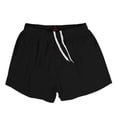 thumbnail image 2 of Aayomet Swimming Trunks for Men Solid Color Quick Drying Pant Plus Size Lace Up Seaside Holiday Shorts Beach Pants (Black, M), 2 of 5