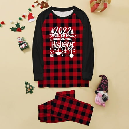 

CAICJ98 Christmas Pajamas For Family Family Christmas Pajamas Set Xmas Pjs Matching Pyjamas Adult Kids Xmas Sleepwear