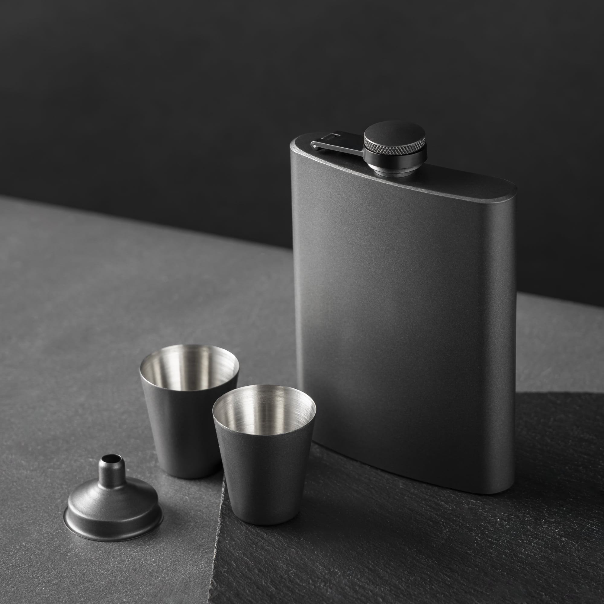 Better Homes & Gardens Flask Set with Shot Glasses and Funnel
