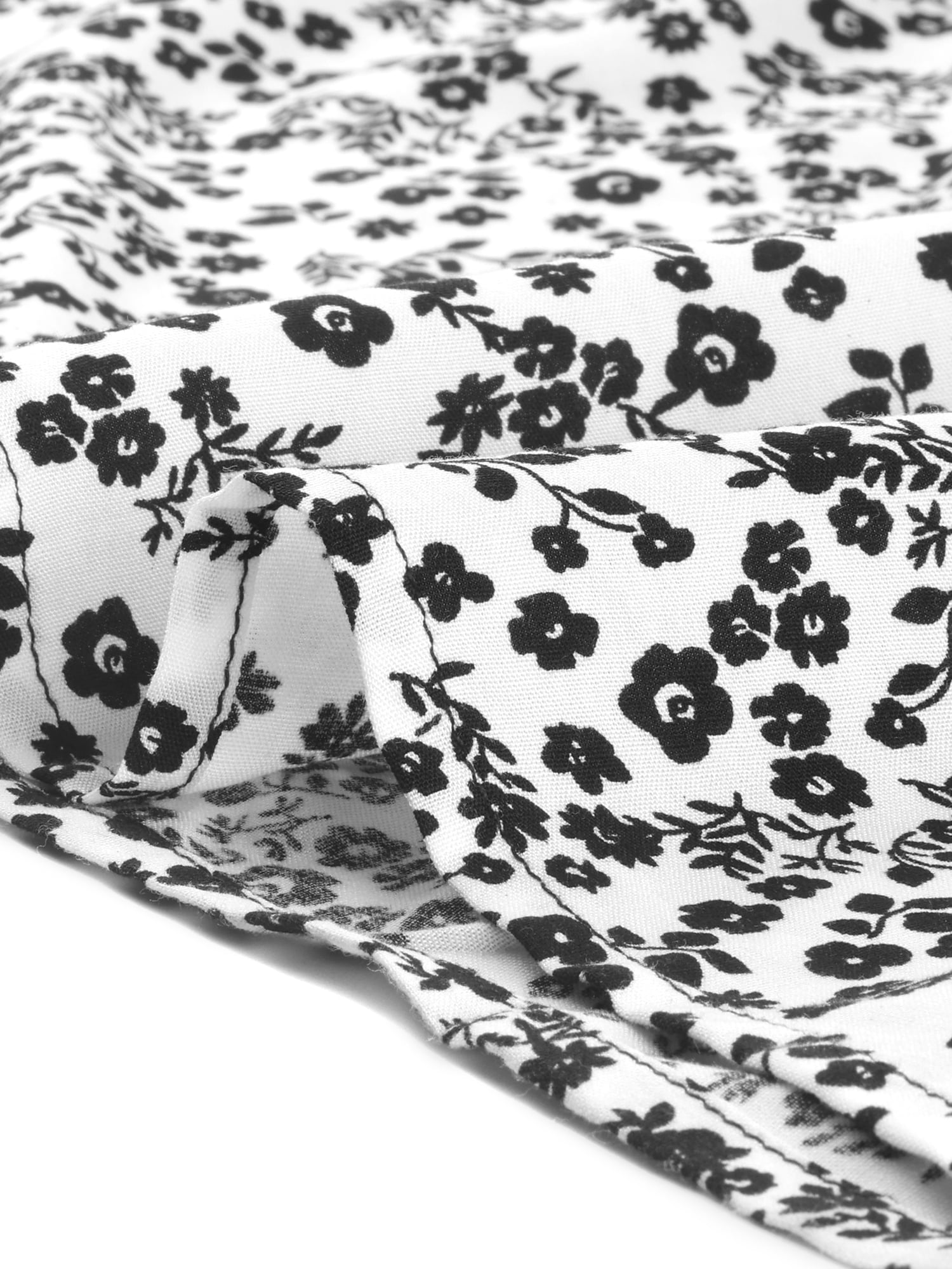 DARING DIVA Summer V Neck Split Hem Floral Maxi Dress M White