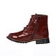 thumbnail image 3 of Botas Para Niñas Charol Vino Hebilla Moda Casual Cómoda rojo 23 Incógnita 031B1M, 3 of 5