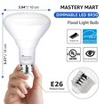 thumbnail image 2 of Mastery Mart BR30 LED Bulb, 10W Dimmable, 65 Watt Equivalent 700 Lumen, Wide Flood Light, E26 Base, Recessed Light Bulb, 2 of 7
