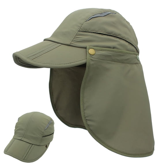 Kids Sun Hat with Removable Neck Flap Outdoor Adventure Sun Cap for Boys Girls Foldable UPF 50 Summer Beach Hat