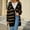 Black, variant on Long Cardigan Sweaters for Women V Neck Long Sleeves Striped Button Down Open Front Casual Outerwear Oversized Fall Going out Party Breathable Coat Comfortable ,Black