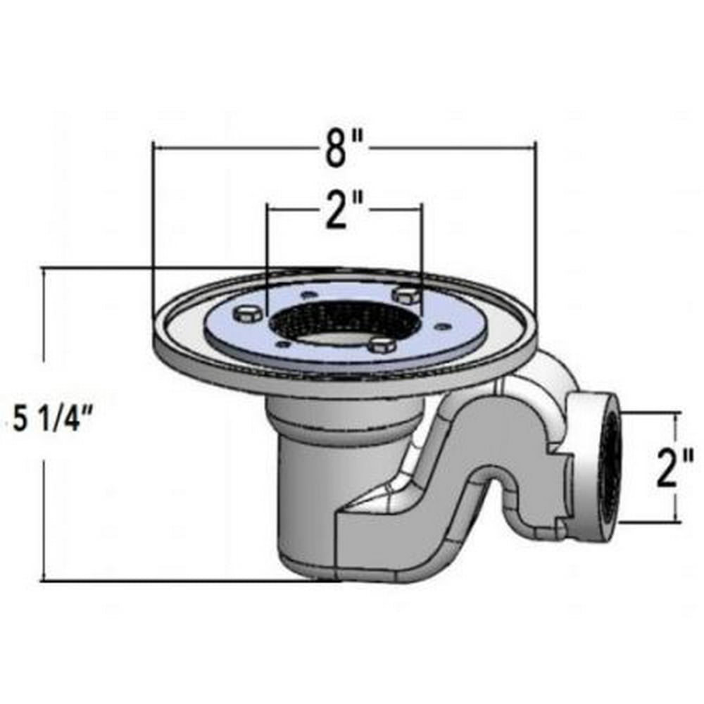 Infinity Drain Clamp Down Drain Cast Iron CDIS 42