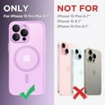 thumbnail image 2 of Magnetic for iPhone 15 Pro Max Case, [Compatible with MagSafe] [Full Camera Protection] Shockproof Protective Slim Translucent Matte Phone Case for iPhone 15 Pro Max 6.7'', Roland Purple, 2 of 15