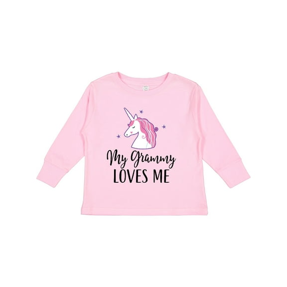 Inktastic Grammy Loves Me Unicorn Girls Girls Long Sleeve Toddler T-Shirt