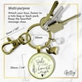 thumbnail image 5 of Memorial Gutsy Goodness Bronze Metal Keychain Sometimes Times I Look Up Miss You Adult Female Remembrance Gift, 5 of 8