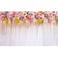 thumbnail image 1 of BSDHOME Polyester Photo Background Wedding Curtain Backdrop Flowers Love Heart Party Photo Booth Background 7x5ft, White 2, 1 of 2