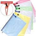 thumbnail image 4 of Bolsa para documentos A4, bolsas de malla impermeables con cremallera, bolsas para archivos con cremallera, plástico para documentos de malla, 12 Uds., 4 of 5