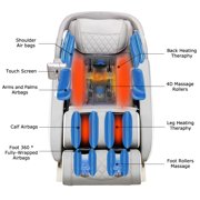 2026 Upgraded 4D Massage Chair Full Body Zero Gravity SL Track Shiatsu Stretching Relief, Back & Calf Heating, Install-free