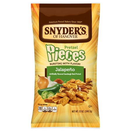 - (2 pack) Snyder's of Hanover Jalapeño Pretzel Pieces, 12 Oz bag