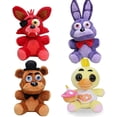 thumbnail image 3 of 7 inch Five Nigh-Plush Nightmare Bonnie,Foxy, Freddy Fazbear Plush FNAF Plushies Set for Game Fans,Kids, Girls, Boys (A), 3 of 5