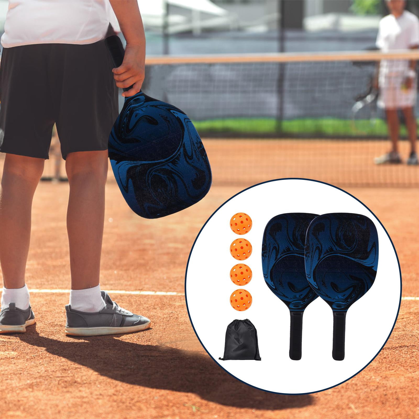 DimyFew Pickleball Paddles Set Wooden Comfortable Pad Grip Accessory for Beginners,