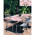thumbnail image 3 of Romantic Pink Roses Rectangle Tablecloth, Waterproof Elastic Fitted Table Covers for 6 Foot Tables, 32x72inch Decorative Tablecloths for Picnic, Camping, Indoor, Outdoor, Watercolor Botanical Floral, 3 of 6