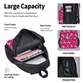 thumbnail image 4 of Disketp Butterfly Large Capacity Backpack Lunch Bag Pencil Case Combination 3 Piece Set for Student, 4 of 7