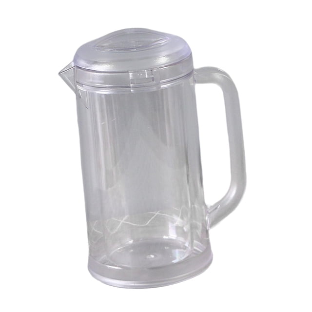 Jarra de agua irrompible de boca ancha, fácil de llenar y con tapa, jarra para té helado Claro