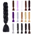 thumbnail image 3 of HEVIRGO Solid Color Synthetic Hair Extensions&nbsp;African Braids Crochet Braiding Ponytail, 3 of 4