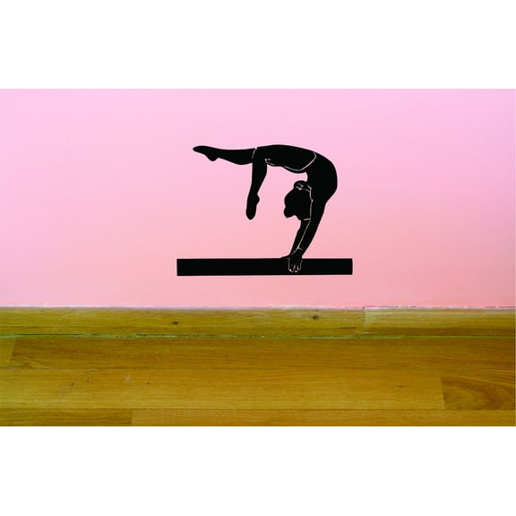 Wall Design Pieces Gymnastics Flip Balance Beam Sports Girl 20x30 Inches