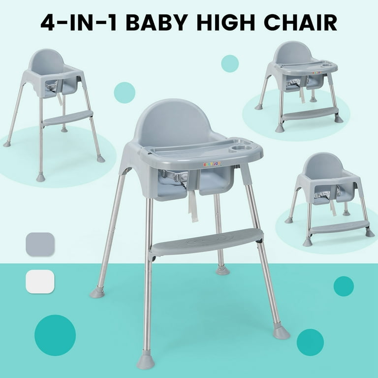 Babyjoy 4-in-1 Convertible Baby High Chair Feeding with Removable