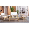 thumbnail image 2 of SAFAVIEH Outdoor Collection Reslor 4-Piece Patio Set Natural/White Cushion, 2 of 8