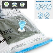 MagicBag 6-Pack Portable Instant Space Saver Storage, Clear Bags for Closet Organization