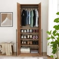 thumbnail image 4 of Manhattan Comfort Lee Wardrobe Closet 3.0 from Engineered Wood in Golden Brown, 4 of 9