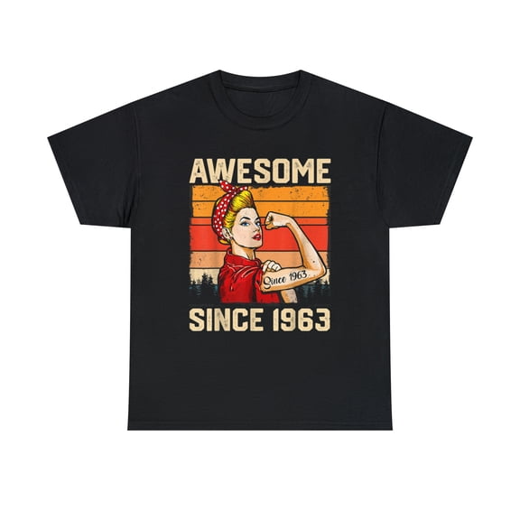60 Year Old Awesome Since 1963 60th Birthday Gifts Women T-Shirt