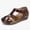 Red, variant on Closed-Toe Sandals Women, Comfortable Summer Orthopedic Sandals Retro Round Toe Color Matching Plus Size Women's Casual Wedge Sandals