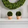thumbnail image 5 of Nearly Natural Green 7" Plastic and Polyester Boxwood Ball Artificial Plant in Decorative Planter (Set of 2), 5 of 5